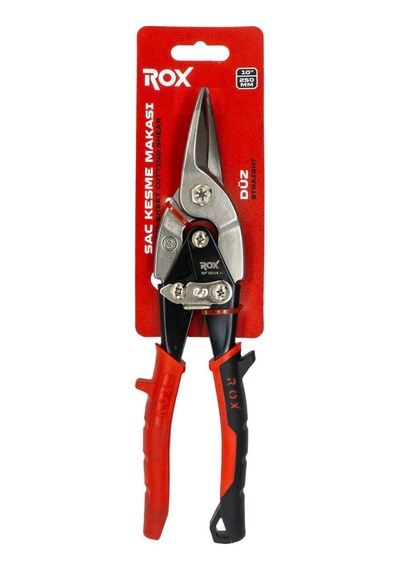 Rox 0254 Mafsallı Sac Kesme Makası 10" 250mm Düz Kesim