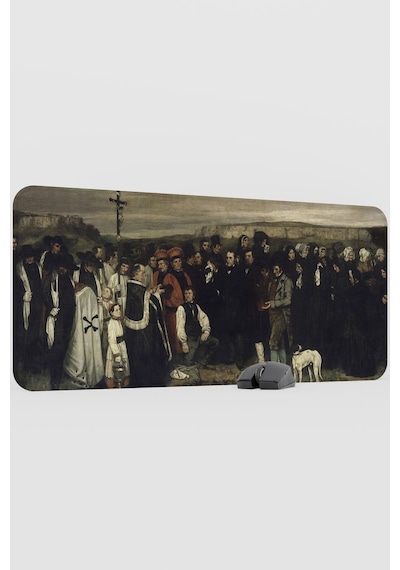 Ornans Ta Cenaze Tablo Courbet V4 90x40 Xxl Gaming Kauçuk Kaymaz Taban Mouse Pad Fare Altlığı