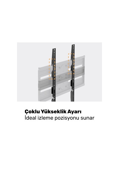 Npo Std85446 32"-75" Curved Tv Uyumlu Tam Hareketli Dönebilen Vesa Tv Duvar Askı Aparatı