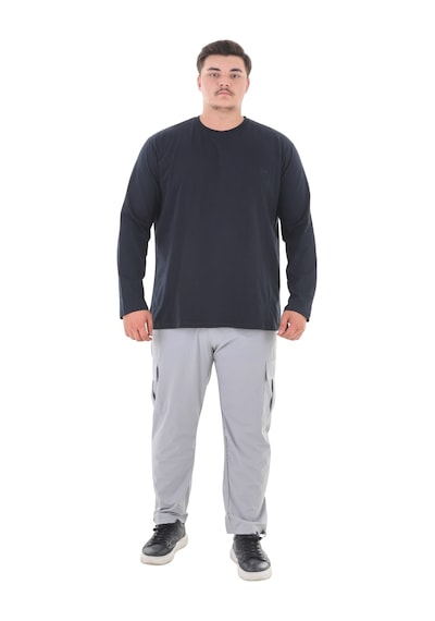Erkek 115-155 Kilo Arası İçin Uygun Uzun Kol Bisiklet Yaka Mevsimlik Düz Renk İnce Sweatshirt Lacivert Erkek 115-155 Kilo Arası İçin Uygun Uzun Kol Bisiklet Yaka Mevsimlik Düz Renk İnce Sweatshirt Lacivert