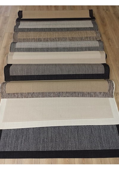 Çam Halı Sisal 9427 Krem / Bej Bordürlü Jüt Sisal Kilim