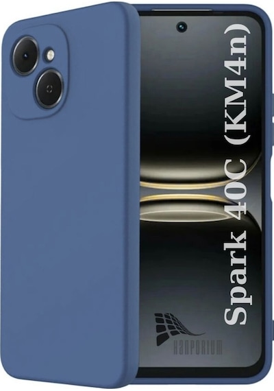 Tecno Spark 40c Km4n Uyumlu Silikon Kılıf - Pastel Tonu Kamera Korumalı Esnek Kapak - Lacivert Lacivert