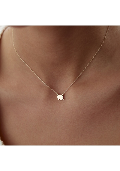 Minimal Fil Kolye Sarı