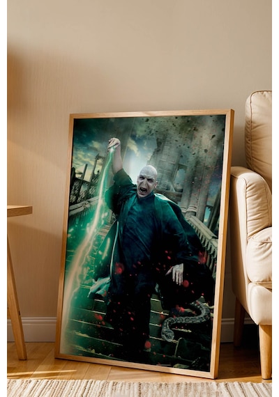 Lord Voldemort Özel Tasarım Çerçeveli Tablo - Lüks Harry Potter Karanlık Lord Sinematik Duvar Dekoru Kayın Lord Voldemort Özel Tasarım Çerçeveli Tablo - Lüks Harry Potter Karanlık Lord Sinematik Duvar Dekoru Kayın