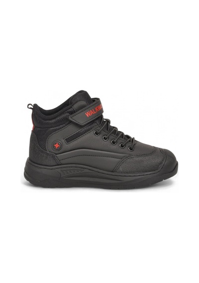 Walkway Siyah-kırmızı Cırt Bantlı Kauçuk Tabanlı Erkek Çocuk Sneaker Bot Surge 2037