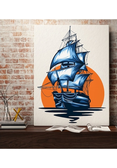 Bk Gift Gemi Tasarımlı Kanvas Tablo 70X100Cm-1