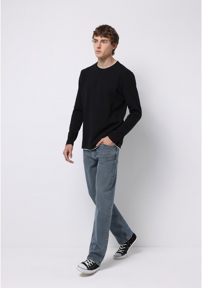 Colin's Colins Regular Fit Yuvarlak Yaka Jakarlı Erkek Siyah Uzun Kol Tişört Cl1076433 Q1.v1 Blk SIYAH Colin's Colins Regular Fit Yuvarlak Yaka Jakarlı Erkek Siyah Uzun Kol Tişört Cl1076433 Q1.v1 Blk SIYAH