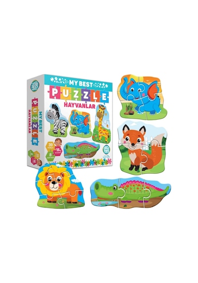 18-36 Ay Hayvanlar ve Taşıtlar Puzzle Set
