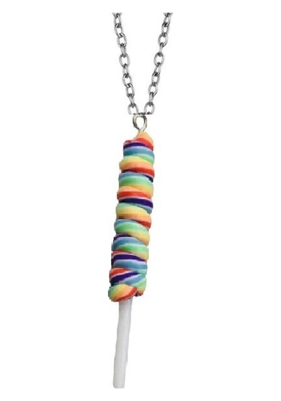 Lollipop Şekerleme Kolye 91740304 Krem - Mor