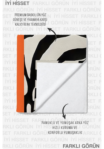 Zebra Desenli Turuncu Siyah Plaj Havlusu - Animal Print Havuz Deniz Banyo Hızlı Kuruyan Sahil Örtüsü Pastel Yasemin Zebra Desenli Turuncu Siyah Plaj Havlusu - Animal Print Havuz Deniz Banyo Hızlı Kuruyan Sahil Örtüsü Pastel Yasemin