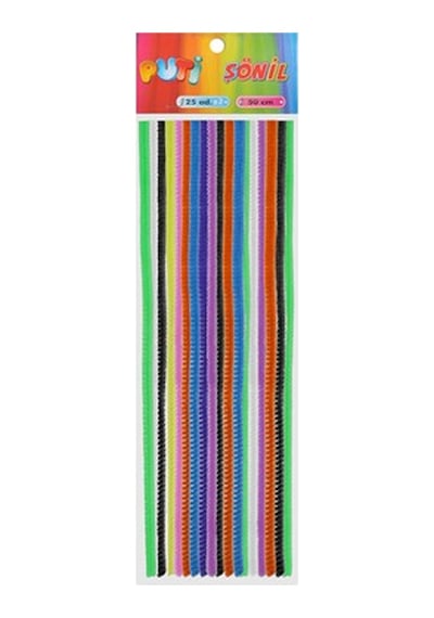 Puti Şönil 50 Cm 20 Li Karışık Renk Şonil