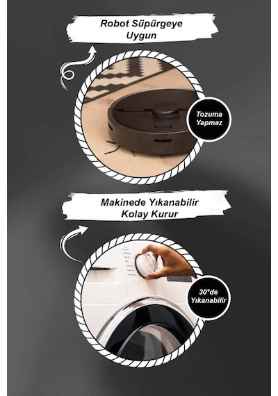 Çok Renkli Kaymaz Tabanlı 3d Üç Boyutlu Mutfak Halısı Ar1363n11
