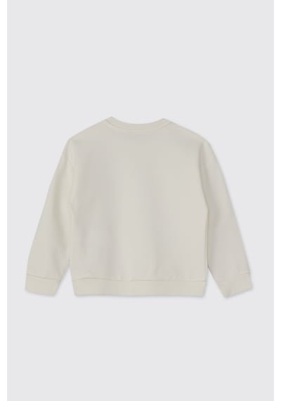 Panço Erkek Bebek Baskılı Ekru Sweatshirt Krem