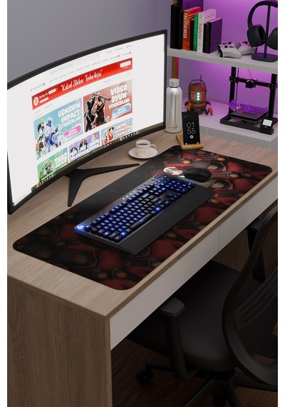 Team Fortress Kaymaz Dikişli Kauçuk Oyuncu Mousepad V3 - 90x40 Xxl Gaming Mouse Pad Fare Altlığı