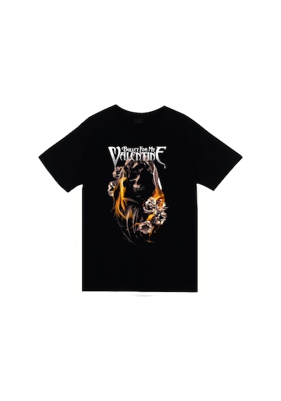 Stoned&Fame Bullet For My Valentine Baskılı Unisex %100 Pamuk Siyah T-shirt SIYAH