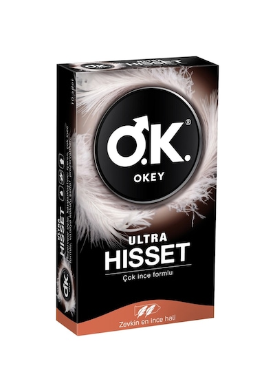 Okey Prezervatif 12li Ultra Hisset Sıkı Dokulu Korunma 4'li Avantaj Paketi - 4 Adet Tarı