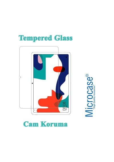 Microcase Huawei Uyumlu Matepad 10.4 Tempered Glass Cam Ekran Koruma
