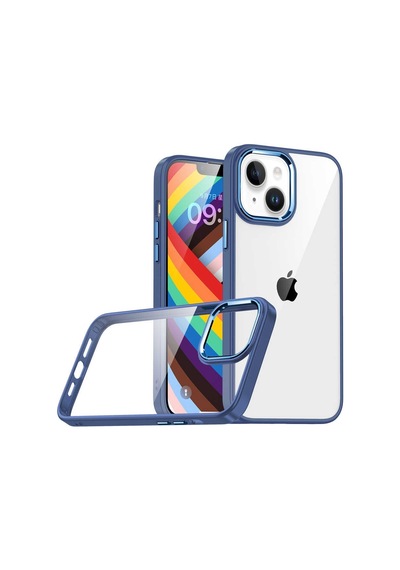 Zeyline Apple Uyumlu iPhone 14 Plus Zore Flora Kapak-sierra Mavi
