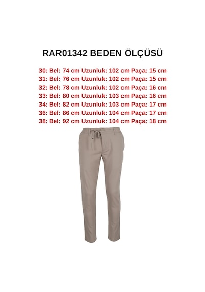 Modarar Erkek Jogger Pantolon Bel Bağcıklı Dar Kesim Rar01342 Krem