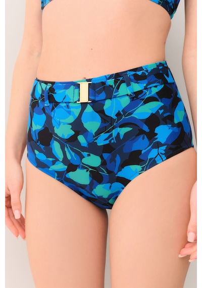 Suwen Bluebell Yüksek Bel Toparlayıcı Bikini Alt Sb2655013921392 Mavi Çiçek