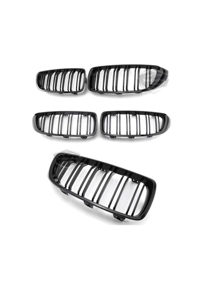 Bmw 4 Serisi F32 F33 F36 2013-2019 Uyumlu Ön Panjur Böbrek M4 Görünüm Izgara Çift Çizgi İthal Piano Black 1.sınıf Sağ Sol Takım