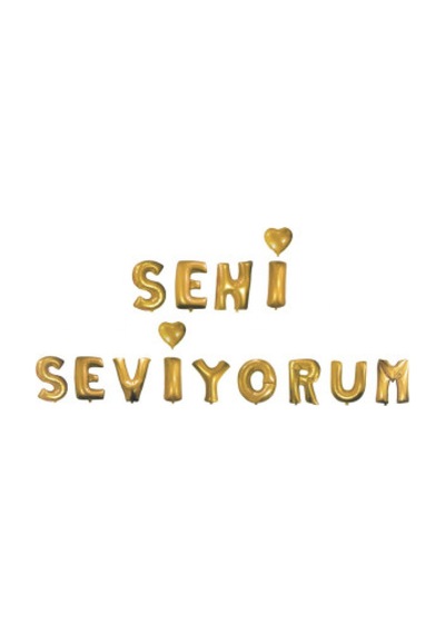 Folyo balon seni seviyorum 16inc altın pk:1