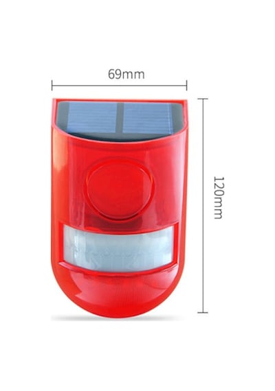 G01 Güneş Enerjili Yüksek Sesli Uyarı Işıklı Bahçe-fabrika Alarm
