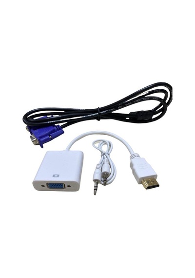 1.5 Metre Vga Kablo+vga To Hdmı Çevirici Aparat Standart