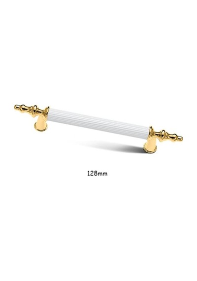 Ehobici.Ltd Asos Altın Beyaz Lüks Mobilya Dolap Çekmece Kulp 128Mm