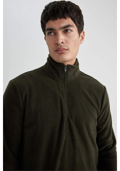 Defacto Regular Fit Yarım Fermuarlı Sweatshirt B7846axnskh211 Haki