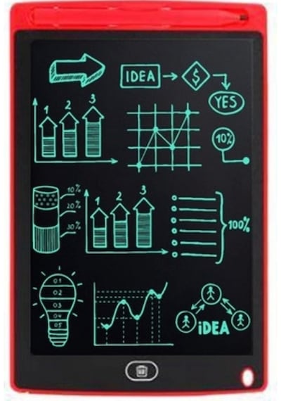 Elektronik 8.5 İnç Kırmızı Lcd Yazma Tableti Çizim ve Yazı Tahta