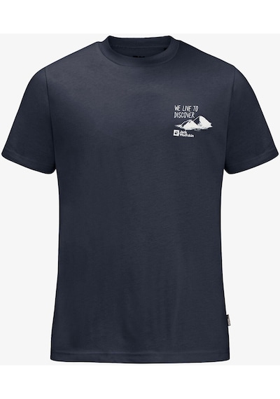 Jack Wolfskin Dıscover T M Erkek Mavi T-shirt 1809761tr-4314 Mavi