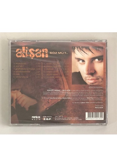 Alişan Söz Mü Cd Jelatininde Sıfır Cd