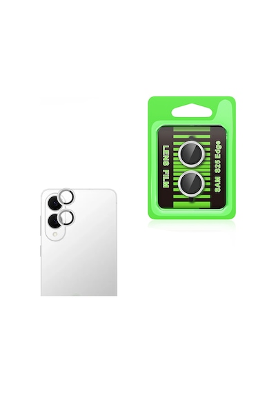 Noktaks Samsung Galaxy Uyumlu S25 Edge Kamera Lens Koruyucu Cl 07 Gümüş T37400