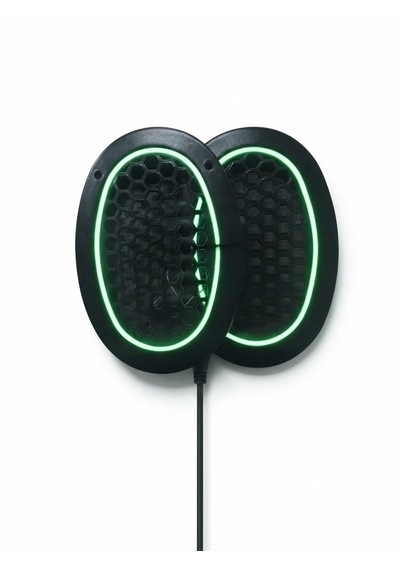 Oval Yeşil Ledli Hoparlör Kapağı