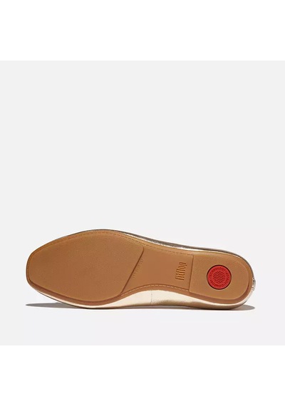 675 Platino Babet Kadın Ih2-c89/675 Fitflop Delıcato Bow Soft Metallic-leather Ballerinas Platin