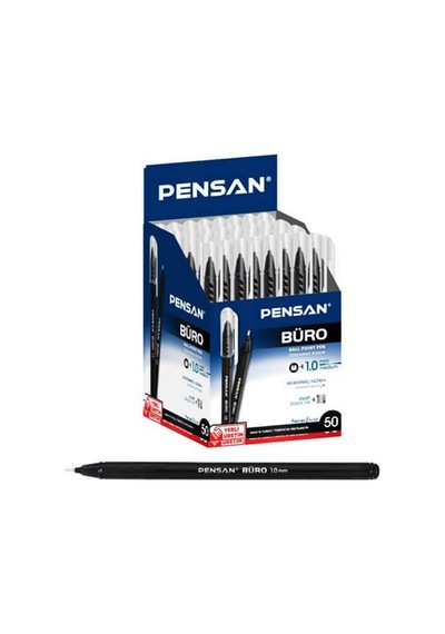 Pensan Büro Tükenmez Kalem 50'Li  Siyah
