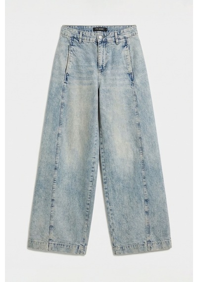 Itsbasic Kadın T.kot Rengi 4s6-65 Süper Palazzo Fit Yandan Cepli Denim Jean