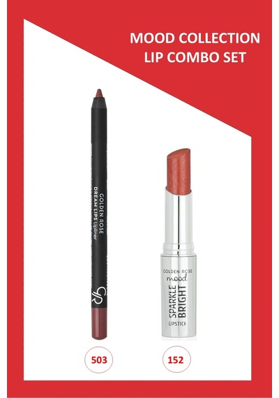 Mood Lip Combo Set - Dream Lips Dudak Kalemi No:503 - Sparkle Bright Ruj No:152 0