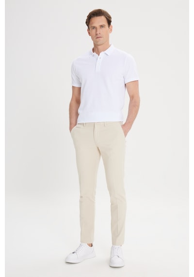 AC&Co / Altınyıldız Classics Erkek Ekru Slim Fit Dar Kesim Yan Cepli Pamuklu Esnek Armürlü Pantolon Ekru AC&Co / Altınyıldız Classics Erkek Ekru Slim Fit Dar Kesim Yan Cepli Pamuklu Esnek Armürlü Pantolon Ekru