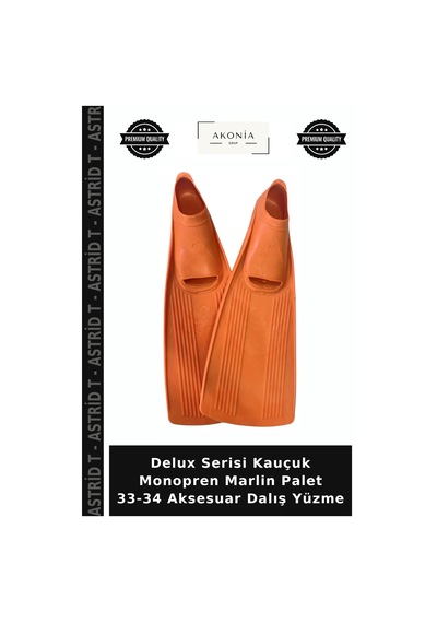 Delux Serisi Kauçuk Monopren Marlin Palet 33-34 Aksesuar Dalış Yüzme Çok Renkli