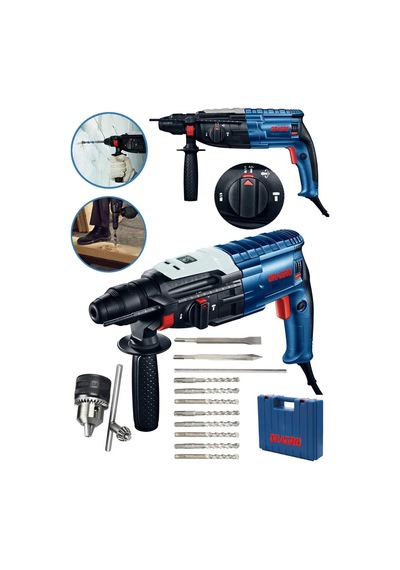 Dragro DRG-krc4200 Gri 4200 W Kırıcı Delici 5.0 J- Metal Dişli Şanzıman Hilti Darbeli 10 Uç 28 Mm