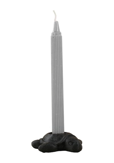 Mumluk Şamdan Tealight Ve İnce Mum Uyumlu Kaplumbağa Model - Siyah