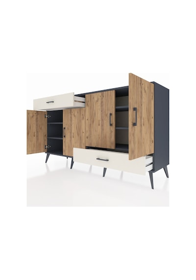 Hyperion Konsol 5 Raflı 2 Çekmeceli 4 Kapaklı 176x44x99 Antrasit- Antrasit-çam/aytaşı Hyperion Konsol 5 Raflı 2 Çekmeceli 4 Kapaklı 176x44x99 Antrasit- Antrasit-çam/aytaşı