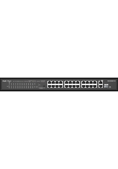 Ruıjıe 24 Port RG-ES126S-P 10/100+1x Uplİnk + 1X-SFP 370W Full Poe Yönetilemez Switch