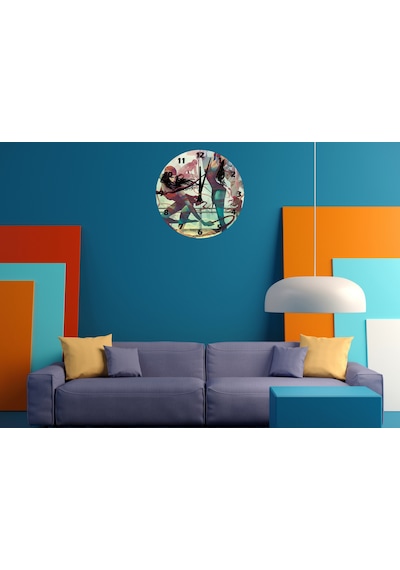 Ti-play Dansa Hazırlık 30x30cm Akrilik Dekoratif Modern Duvar Saati ÇOk Renkli
