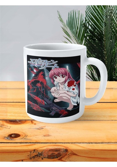 Elfen Lied Baskılı Kupa Bardak Kişiye Özel Model 2 Çok Renkli