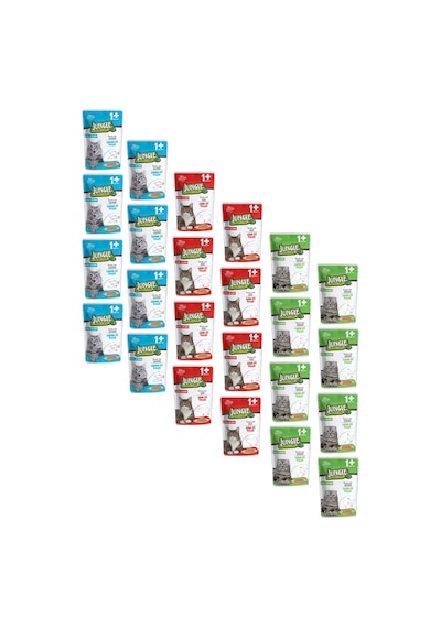 Jungle Pouch Gravy Soslu Karışık Somon + Tavuk + Biftek Yetişkin Kedi Maması 24 x 100 G