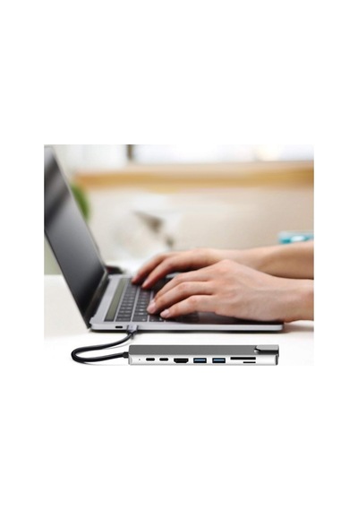 Buff Type C Usb 8 In 1 Hub Çoklayıcı Adaptör