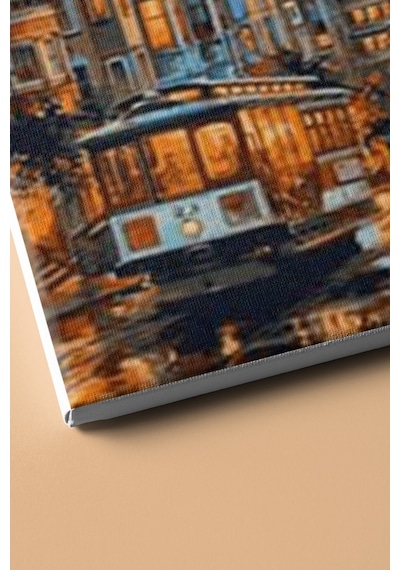 Webstyle Sayılarla Boyama Seti Kasnaklı Nostalji Tramvay 60 X 75 Cm